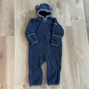 Baby boy fleece snowsuit